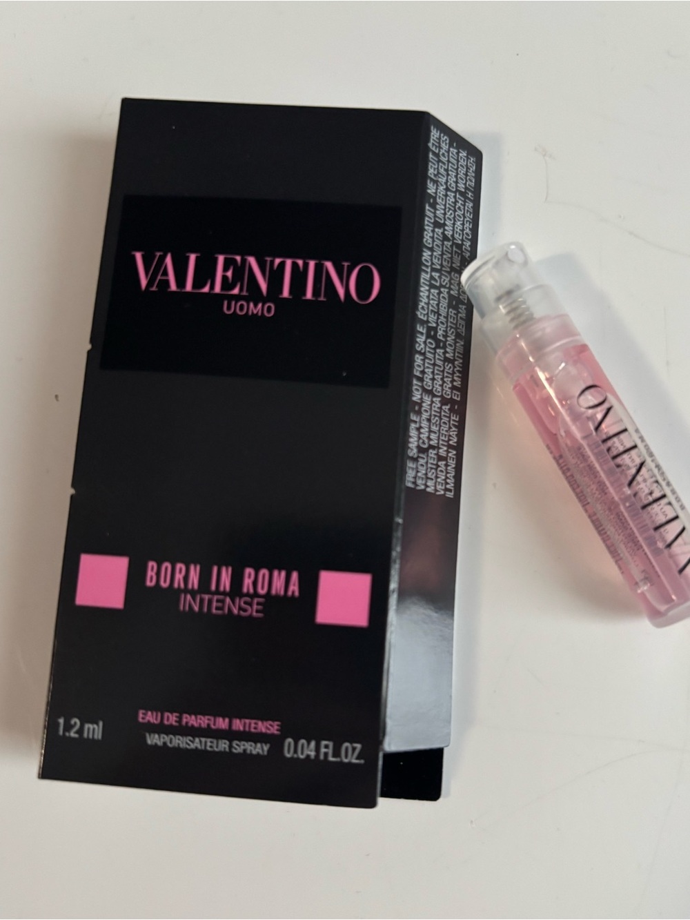 NWT Valentino sample vial of Born in Roma-  Uomo intense